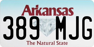 AR license plate 389MJG