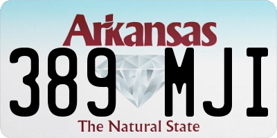 AR license plate 389MJI