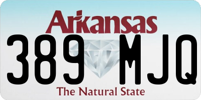 AR license plate 389MJQ