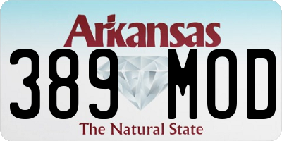 AR license plate 389MOD