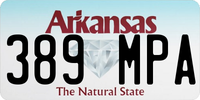 AR license plate 389MPA