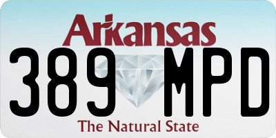 AR license plate 389MPD
