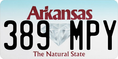 AR license plate 389MPY