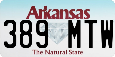 AR license plate 389MTW