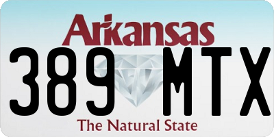AR license plate 389MTX