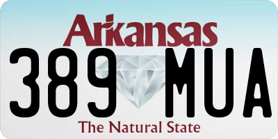 AR license plate 389MUA