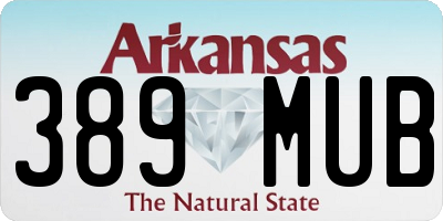 AR license plate 389MUB