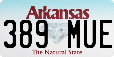 AR license plate 389MUE