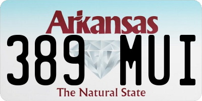 AR license plate 389MUI