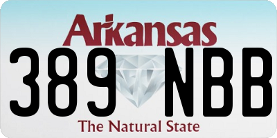 AR license plate 389NBB