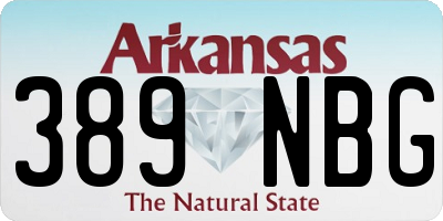 AR license plate 389NBG
