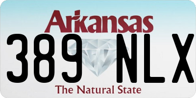 AR license plate 389NLX