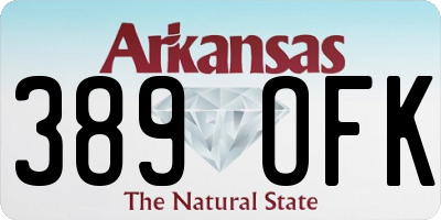 AR license plate 389OFK