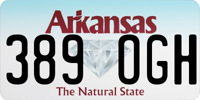 AR license plate 389OGH