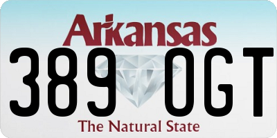 AR license plate 389OGT