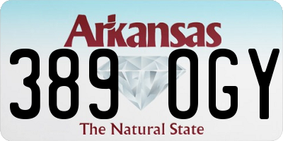 AR license plate 389OGY