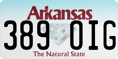 AR license plate 389OIG