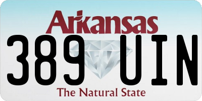AR license plate 389UIN