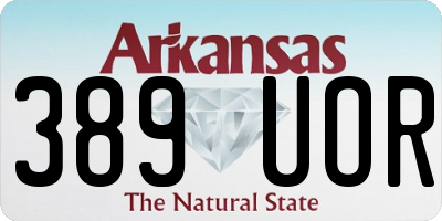 AR license plate 389UOR