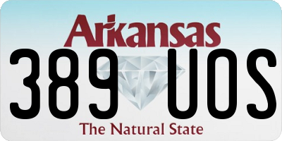 AR license plate 389UOS