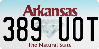 AR license plate 389UOT