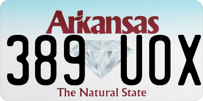 AR license plate 389UOX