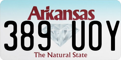 AR license plate 389UOY