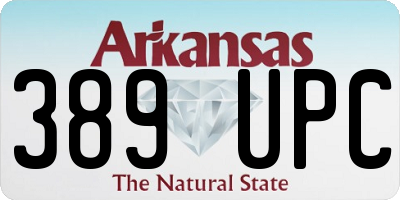 AR license plate 389UPC