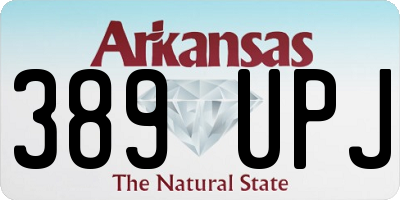 AR license plate 389UPJ