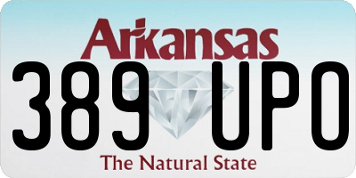 AR license plate 389UPO
