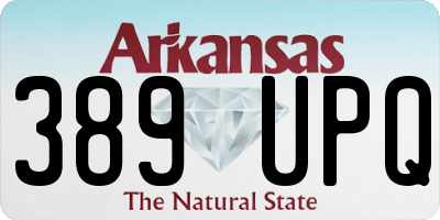 AR license plate 389UPQ
