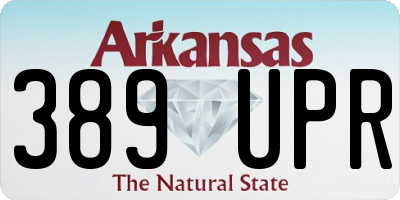 AR license plate 389UPR