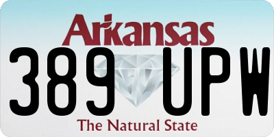 AR license plate 389UPW