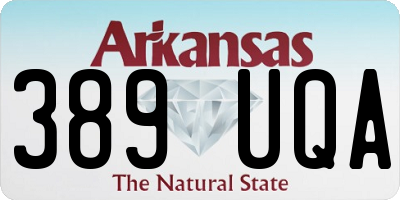 AR license plate 389UQA