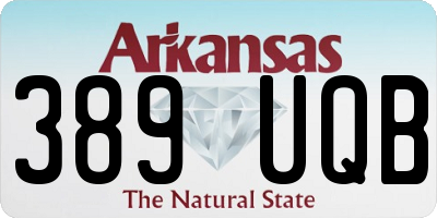 AR license plate 389UQB
