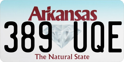 AR license plate 389UQE