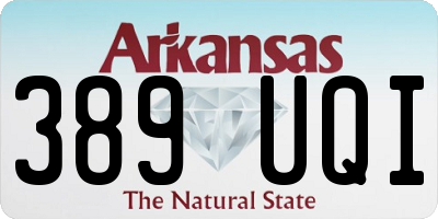 AR license plate 389UQI