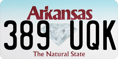 AR license plate 389UQK