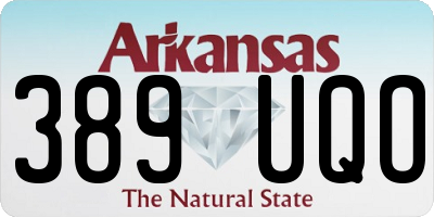 AR license plate 389UQO