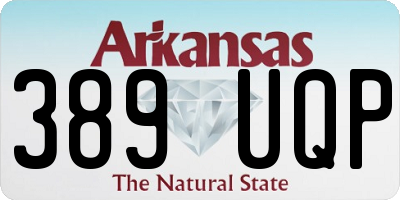 AR license plate 389UQP
