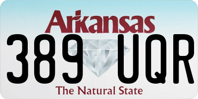 AR license plate 389UQR