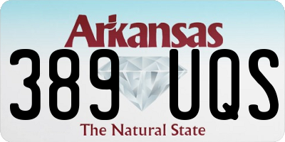 AR license plate 389UQS