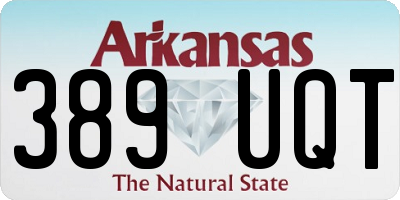 AR license plate 389UQT