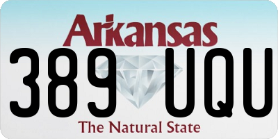 AR license plate 389UQU