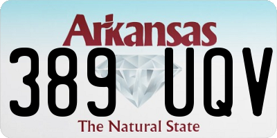 AR license plate 389UQV