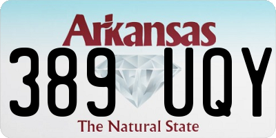 AR license plate 389UQY