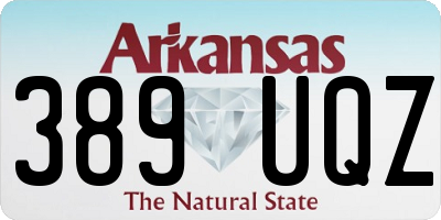 AR license plate 389UQZ