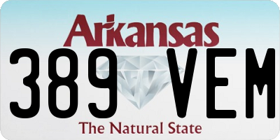 AR license plate 389VEM