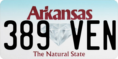 AR license plate 389VEN