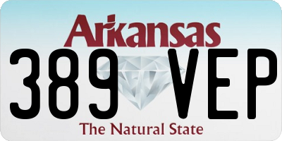 AR license plate 389VEP